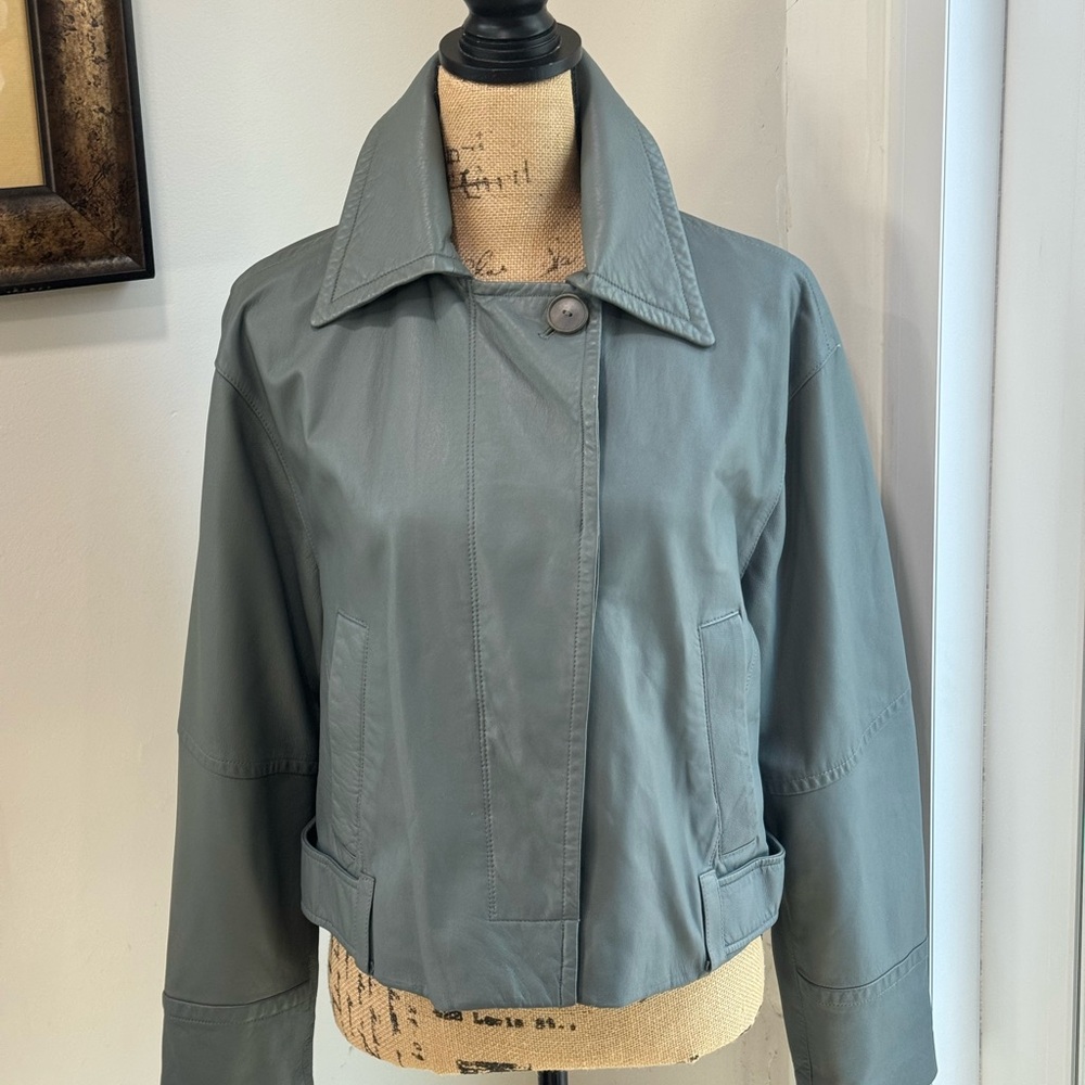 Vince Slate Leather Jacket